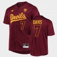 #7 Conor Davis College Baseball Arizona State University 2022 Button-Up Men Maroon Jersey 845936-505