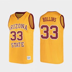 #33 Lionel Hollins Alumni Arizona State Sun Devils College Basketball Men Gold Jersey 933533-940