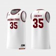 #35 Taeshon Cherry Replica Arizona State College Basketball Men's White Jerseys 841298-197